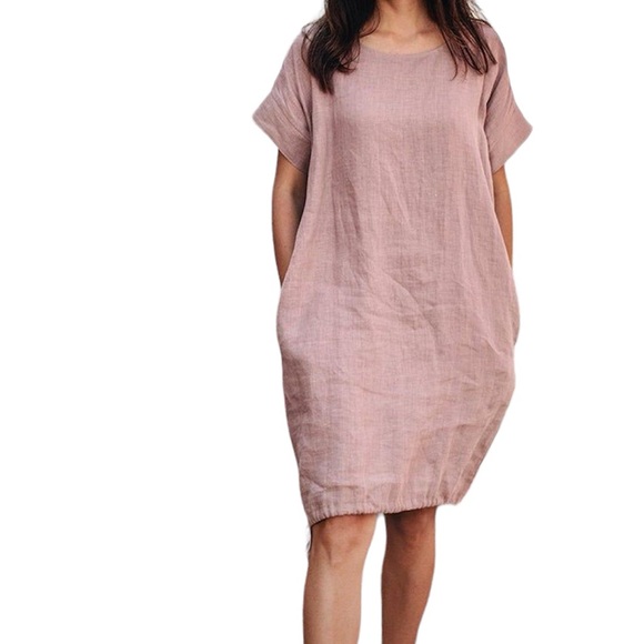 Made In Italy Dresses & Skirts - Made In Italy Linen Shift Dress Size M/L